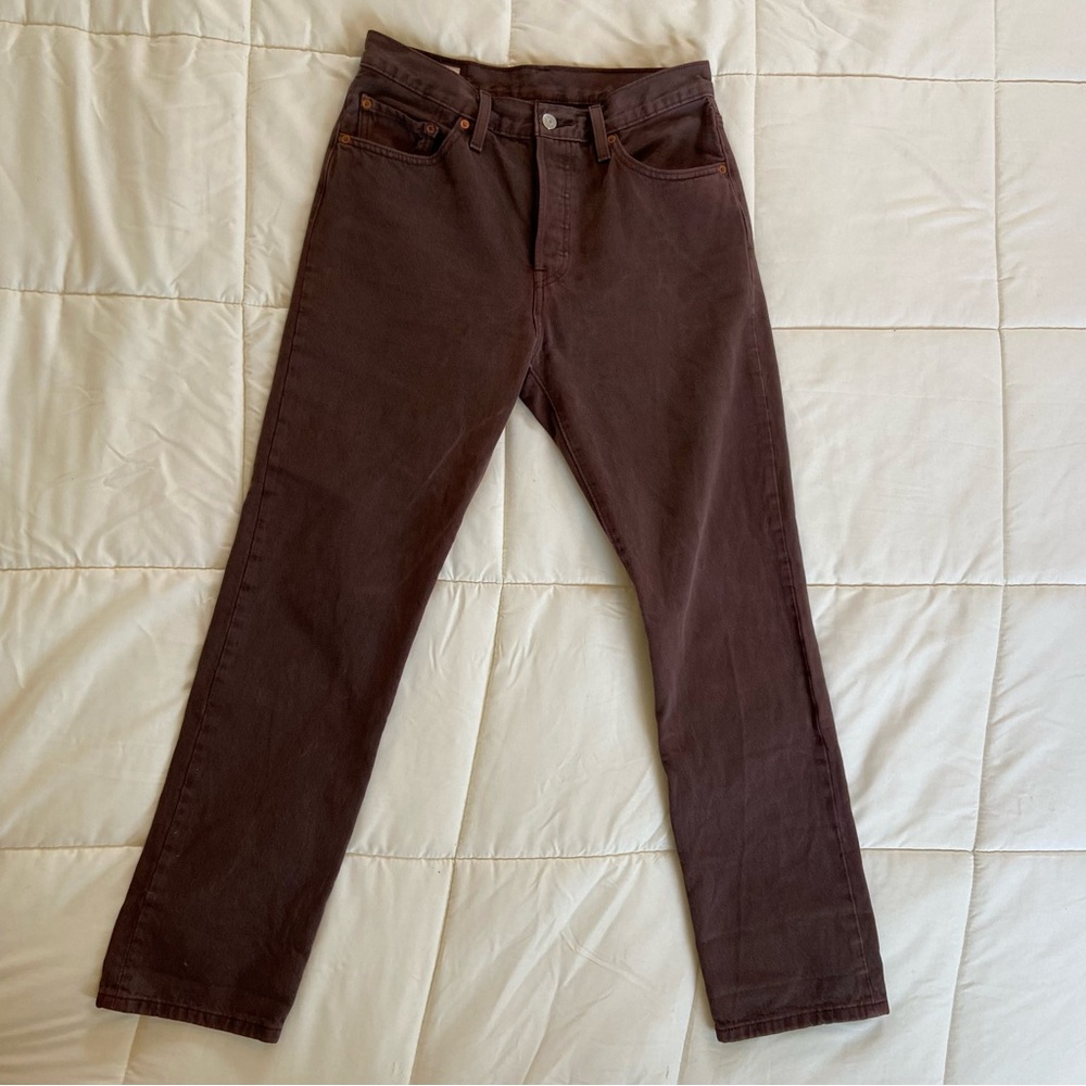 Dark Brown Levi’s 501 Straight Leg Jeans